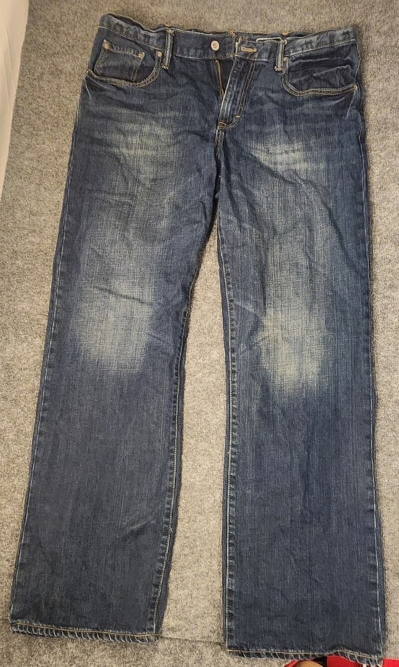 Old Navy Loose Fit Straight Leg Jeans Mens 38x36 Dark Wash Denim Blue Pants